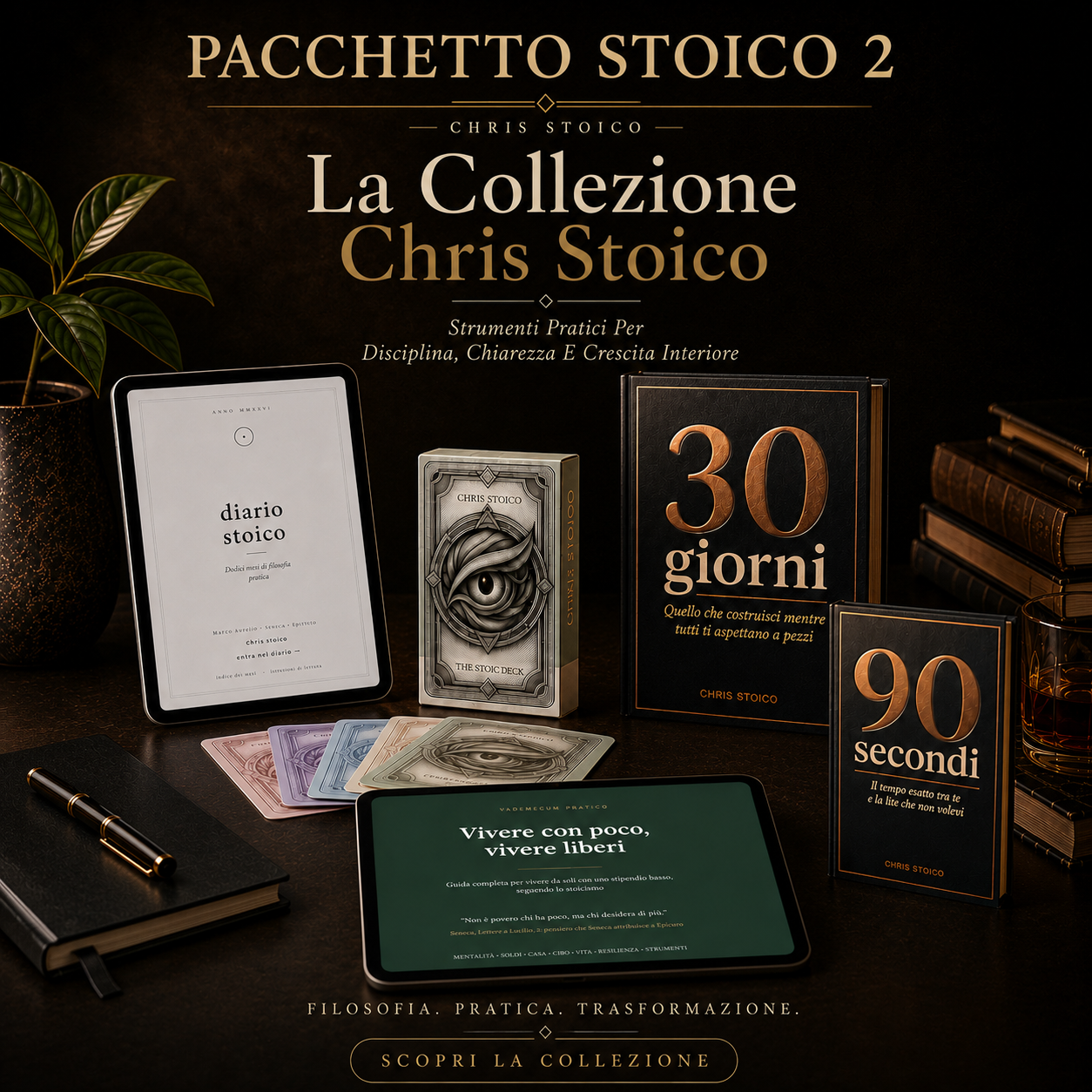 PACCHETTO STOICO 2 - Mazzo 32 Carte + 4 Guide PDF Stoiche